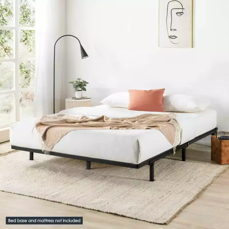 Support de matelas métallique de 4 cm (1,6 po) pour sommier à lattes, remplacement de lattes de lit, noir