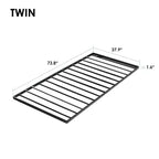 Support de matelas Bunkie Board en métal de 4,1 cm, remplacement de sommier à lattes, noir