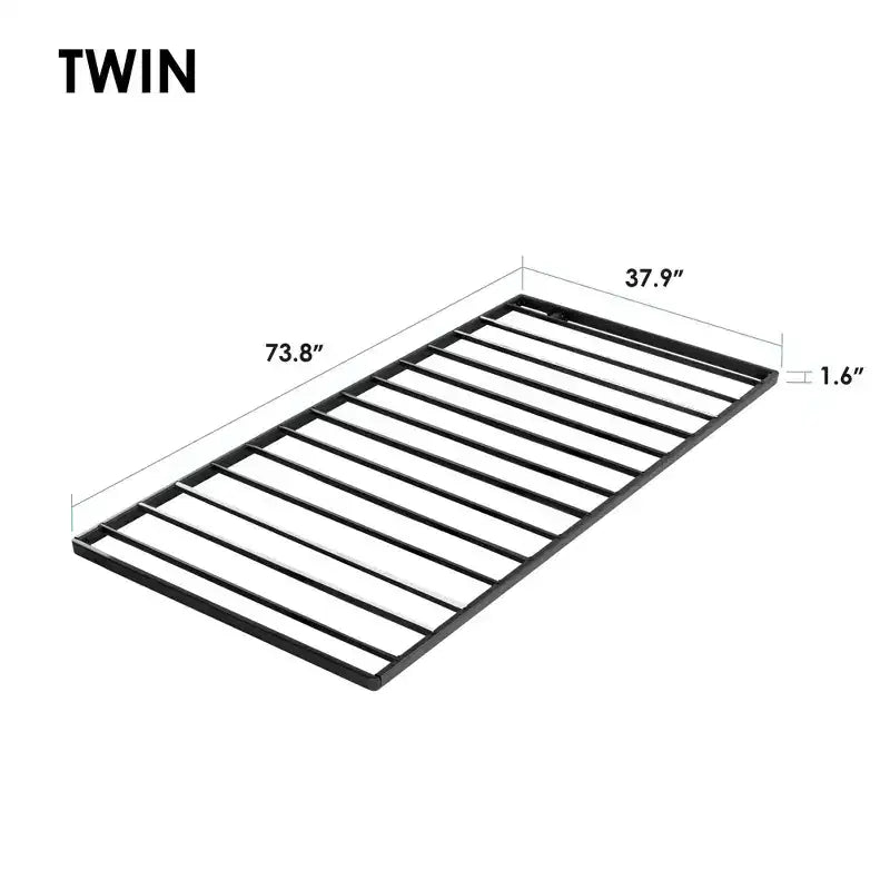 Support de matelas métallique de 4 cm (1,6 po) pour sommier à lattes, remplacement de lattes de lit, noir