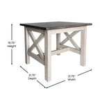 Table d'appoint style ferme en bois massif