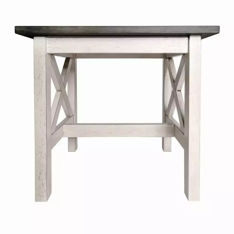 Table d'appoint style ferme en bois massif