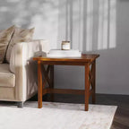 Table d'appoint style ferme en bois massif