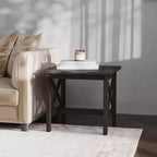 Table d'appoint style ferme en bois massif