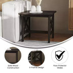 Table d'appoint style ferme en bois massif