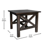 Table d'appoint style ferme en bois massif