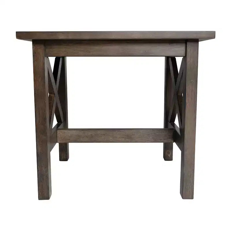 Table d'appoint style ferme en bois massif