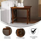 Table d'appoint style ferme en bois massif