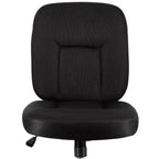 Chaise de bureau mi-hauteur réglable en tissu, noir