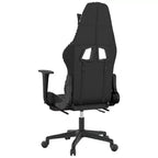 Chaise de jeu avec repose-pieds, noir et camouflage, similicuir