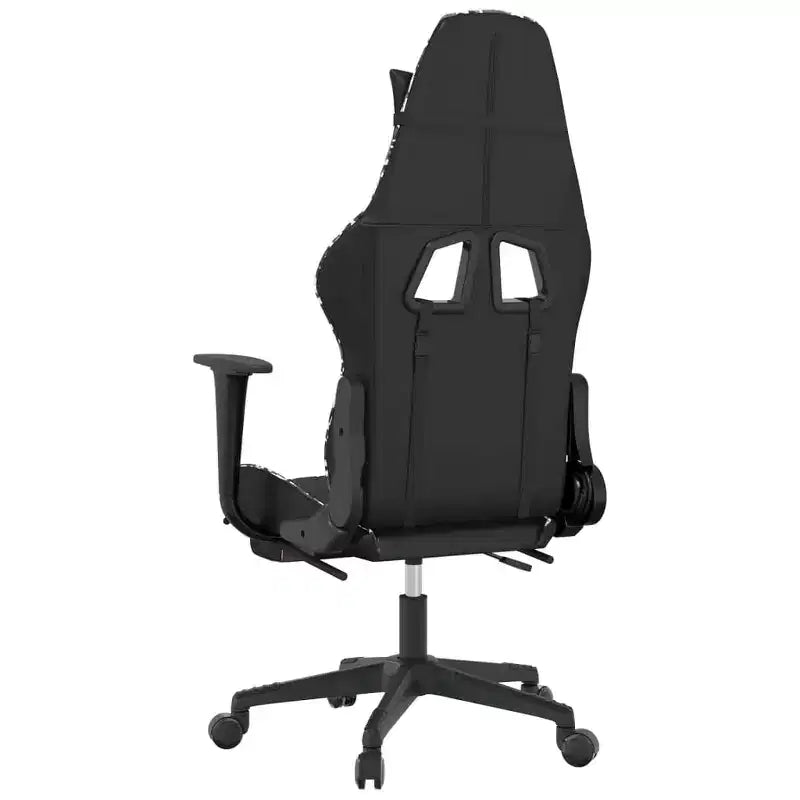 Gaming Chair with Footrest, Black and Camouflage, Faux Leather