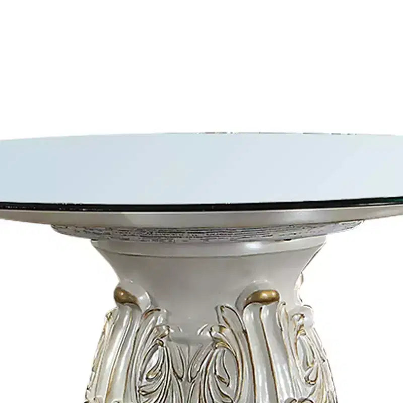 Table de salle à manger, finition Nacre antique