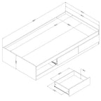 Lit plateforme simple avec tiroir de rangement