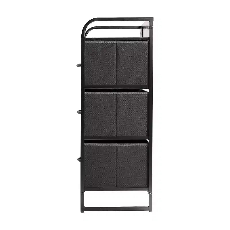Table de chevet avec 4 tiroirs en tissu, station de charge avec 2 ports USB et prise de courant