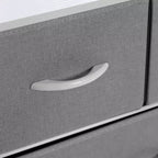 Table de chevet avec 4 tiroirs en tissu, station de charge avec 2 ports USB et prise de courant
