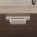 Buffet de cuisine en bois de 59 po avec portes en métal, 3 tiroirs et étagères