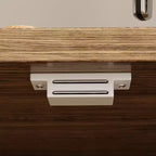 Buffet de cuisine en bois de 59 po avec portes en métal, 3 tiroirs et étagères