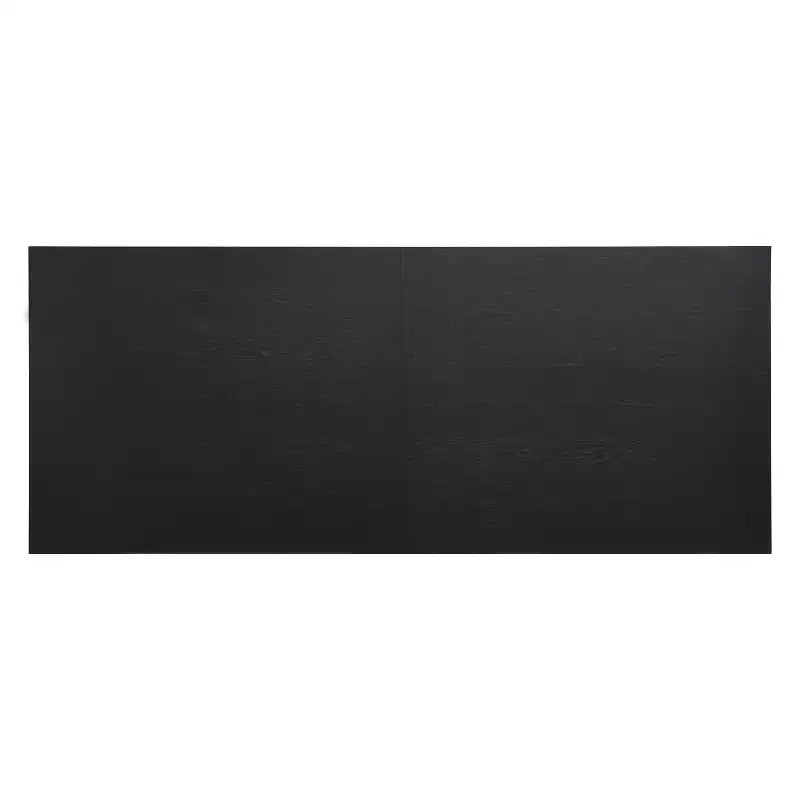 Table de salle à manger de 241 cm pour 8 personnes, style campagnard classique, en bois massif, rectangulaire, noire