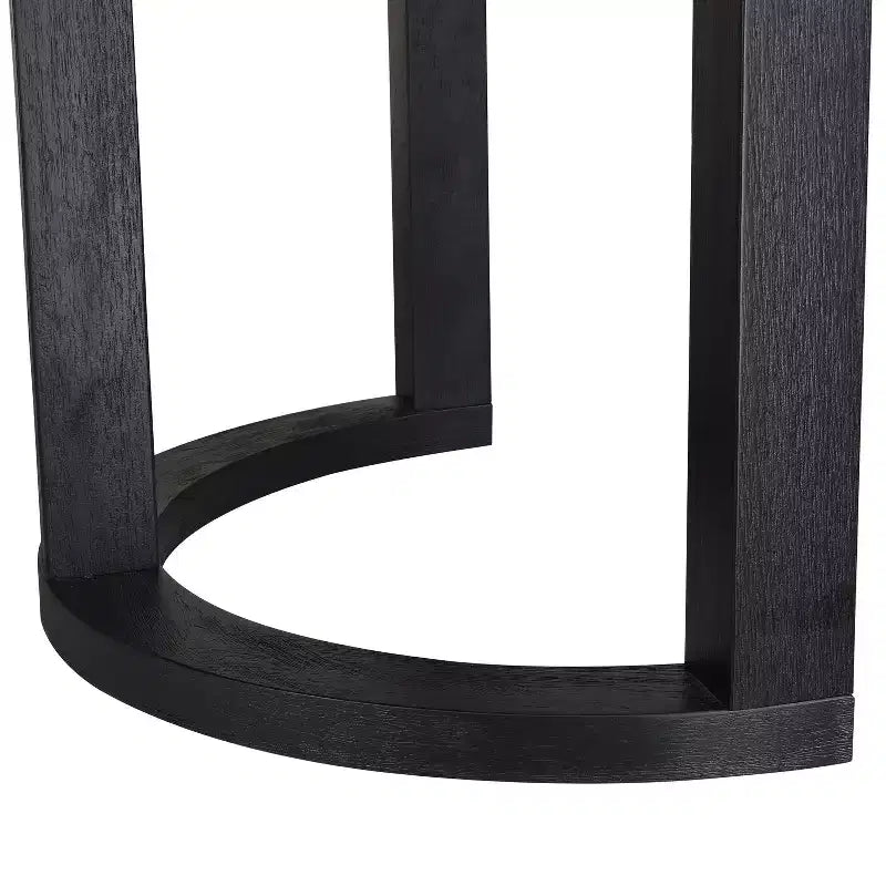 Table de salle à manger de 241 cm pour 8 personnes, style campagnard classique, en bois massif, rectangulaire, noire