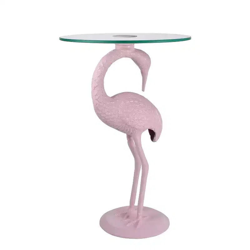 Table d'appoint classique Flamingo Mid-Century en verre 25 po